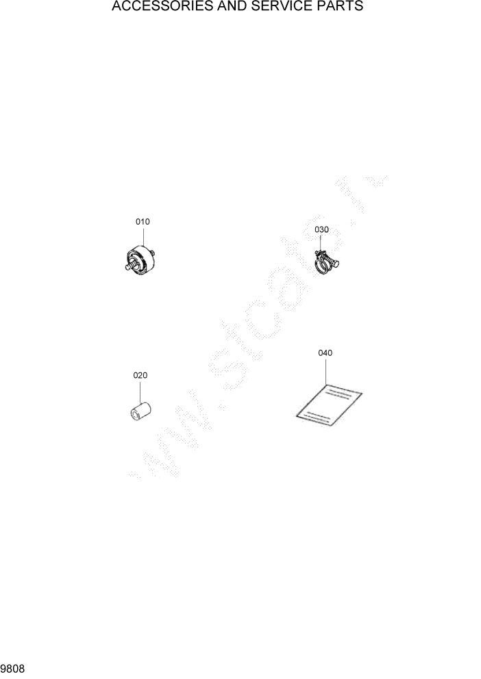 Схема запчастей Hyundai HSL400T - PAGE 9808 ACCESSORIES AND SERVICE PARTS ДВИГАТЕЛЬ БАЗА