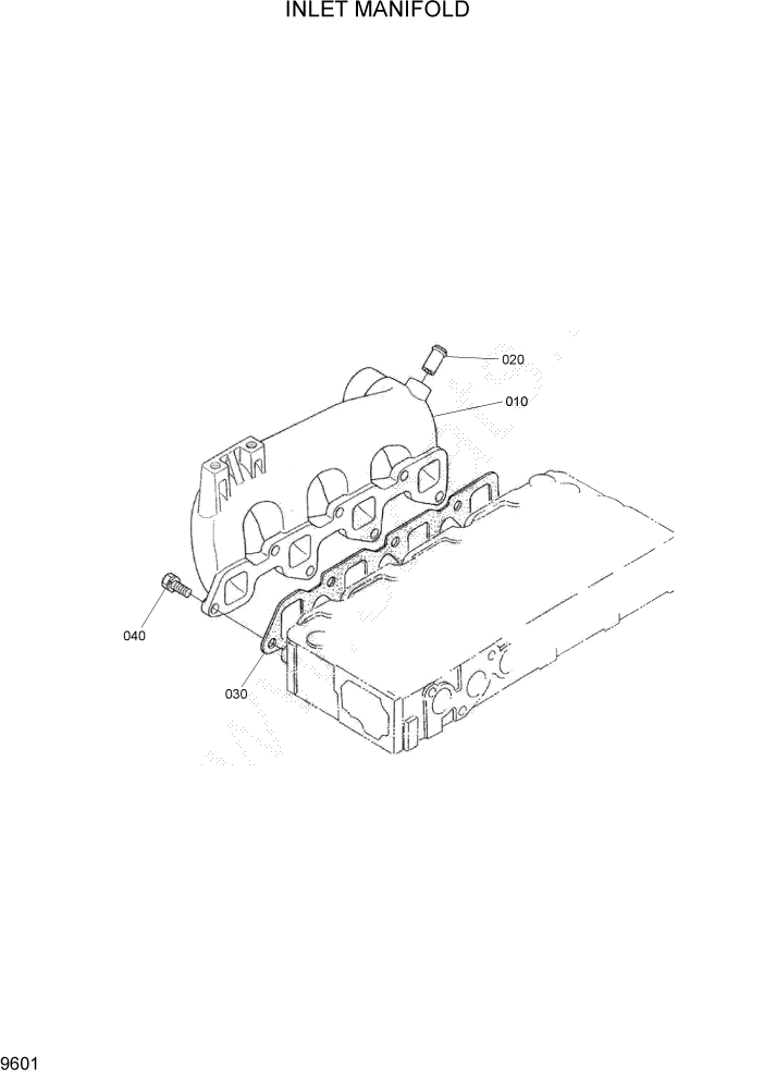 Схема запчастей Hyundai HSL680T - PAGE 9601 INLET MANIFOLD ДВИГАТЕЛЬ БАЗА