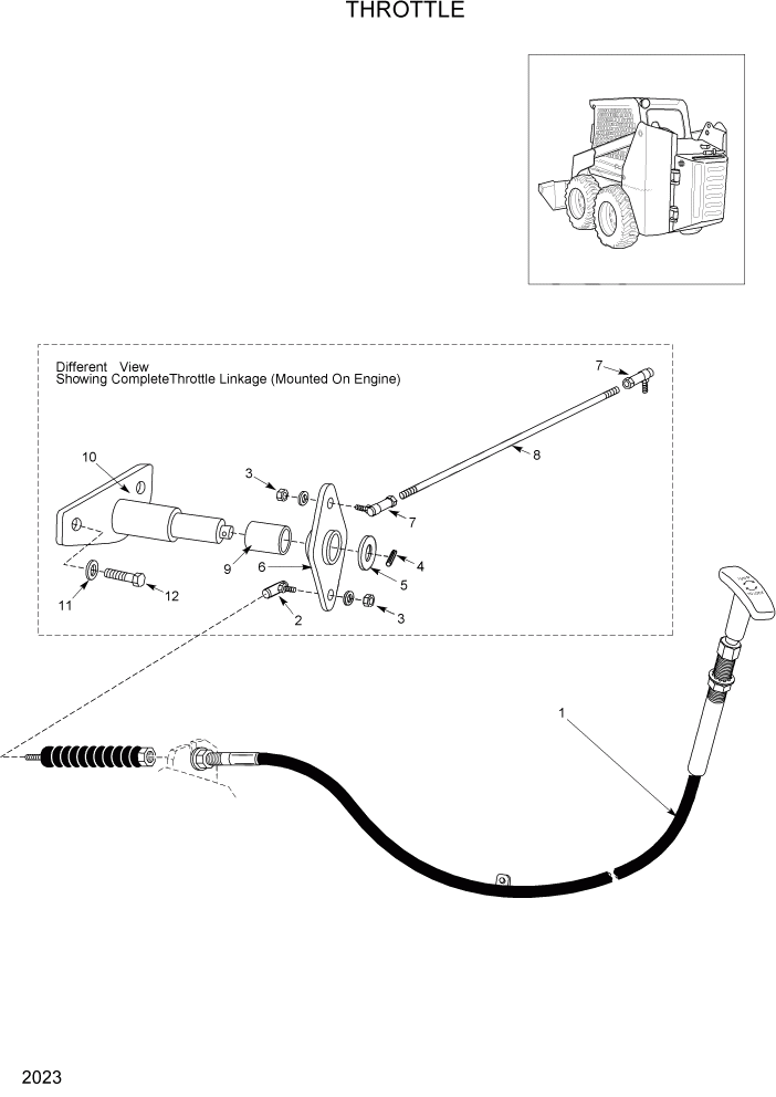 Схема запчастей Hyundai HSL800T - PAGE 2023 THROTTLE КОНТРОЛЬ