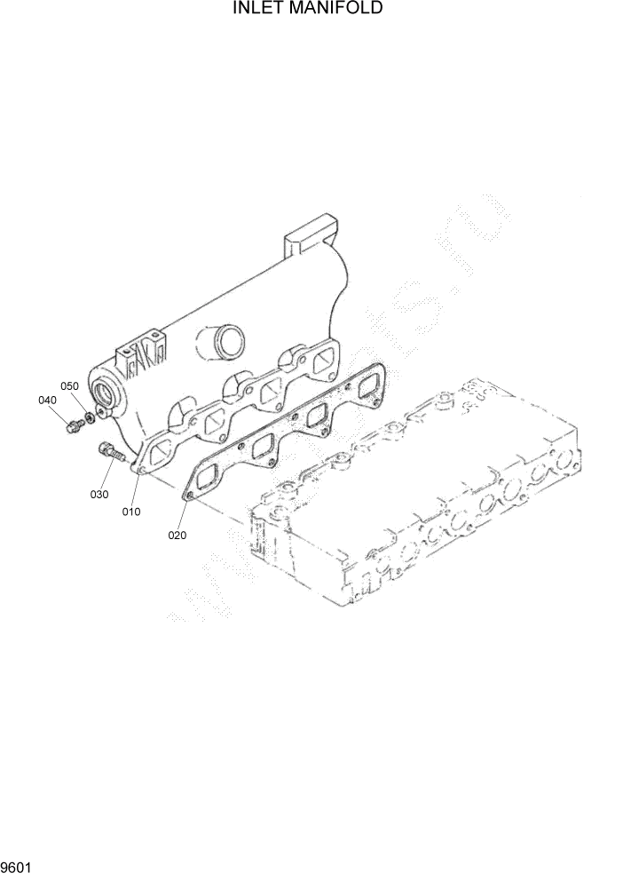 Схема запчастей Hyundai HSL800T - PAGE 9601 INLET MANIFOLD ДВИГАТЕЛЬ БАЗА