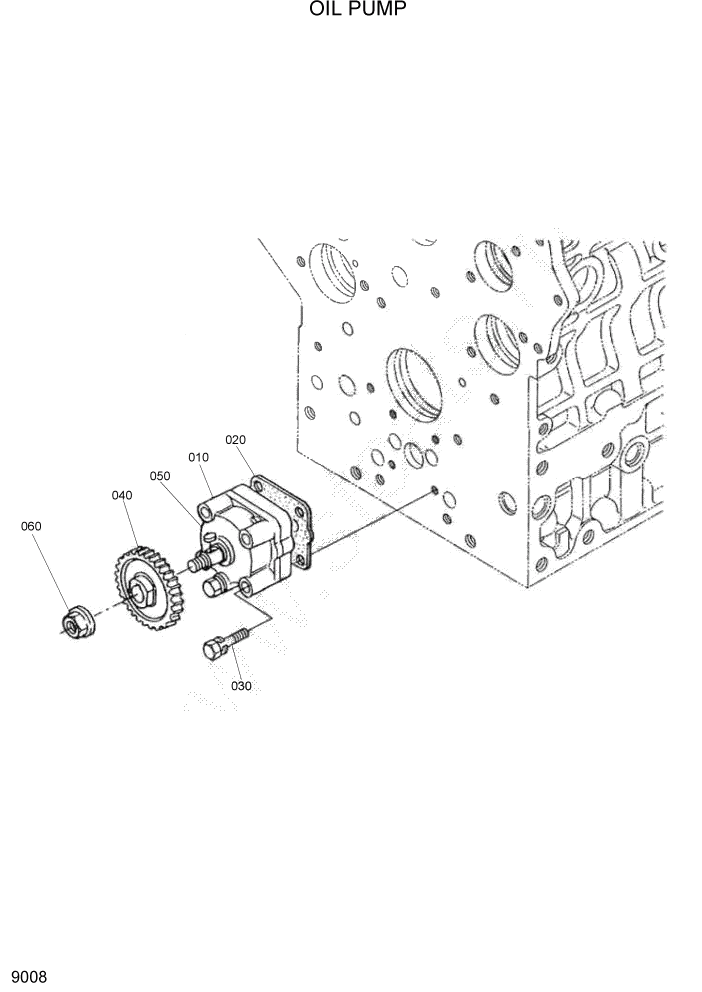 Схема запчастей Hyundai HSL960T - PAGE 9008 OIL PUMP ДВИГАТЕЛЬ БАЗА
