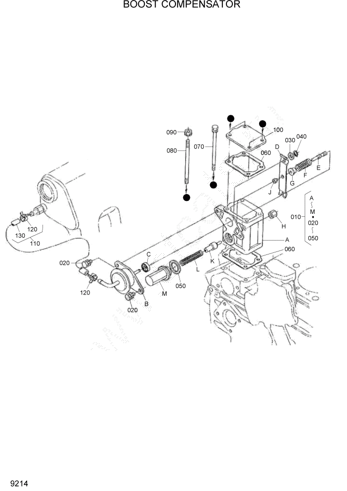 Схема запчастей Hyundai HSL960T - PAGE 9214 BOOST COMPENSATOR ДВИГАТЕЛЬ БАЗА