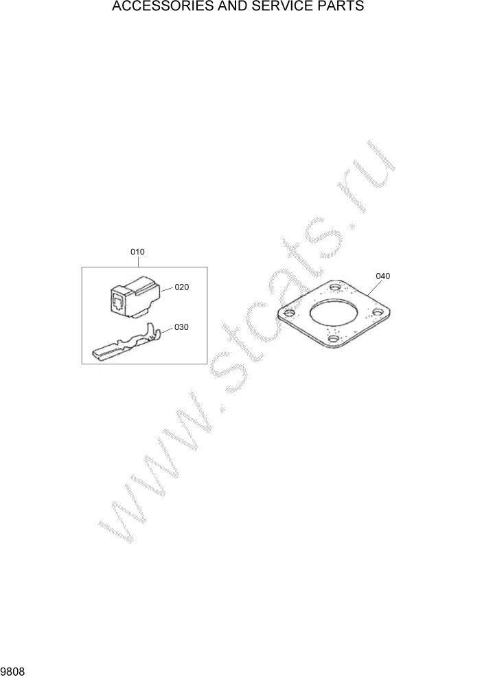 Схема запчастей Hyundai HSL960T - PAGE 9808 ACCESSORIES AND SERVICE PARTS ДВИГАТЕЛЬ БАЗА