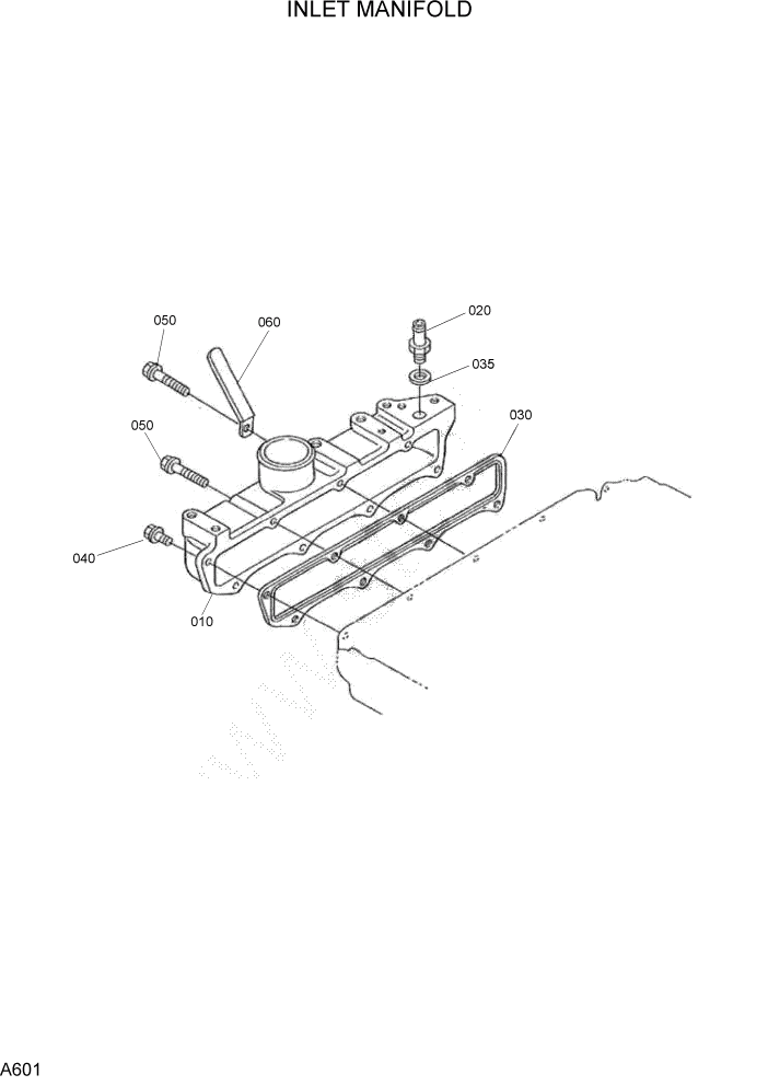 Схема запчастей Hyundai HSL1500T - PAGE A601 INLET MANIFOLD ДВИГАТЕЛЬ БАЗА