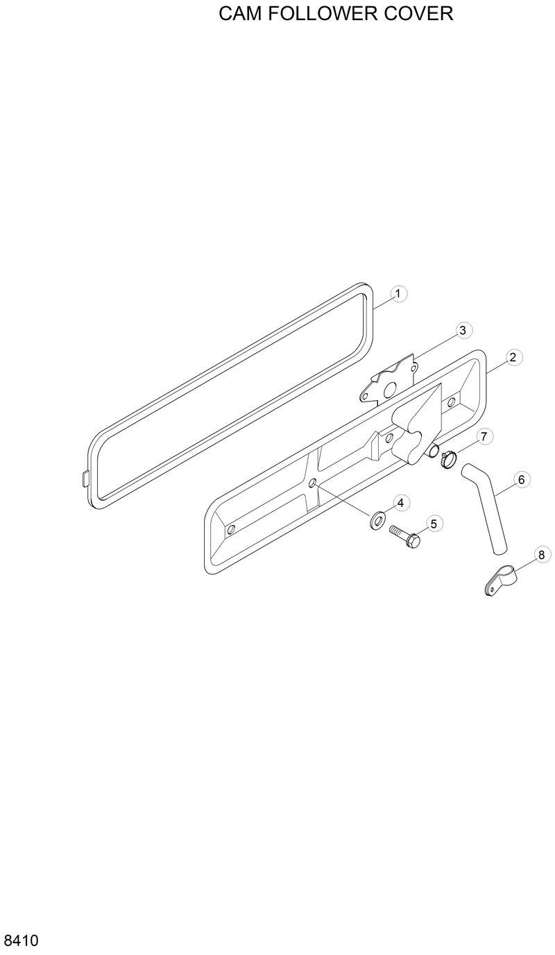 Схема запчастей Hyundai R130LC - CAM FOLLOWER COVER 
