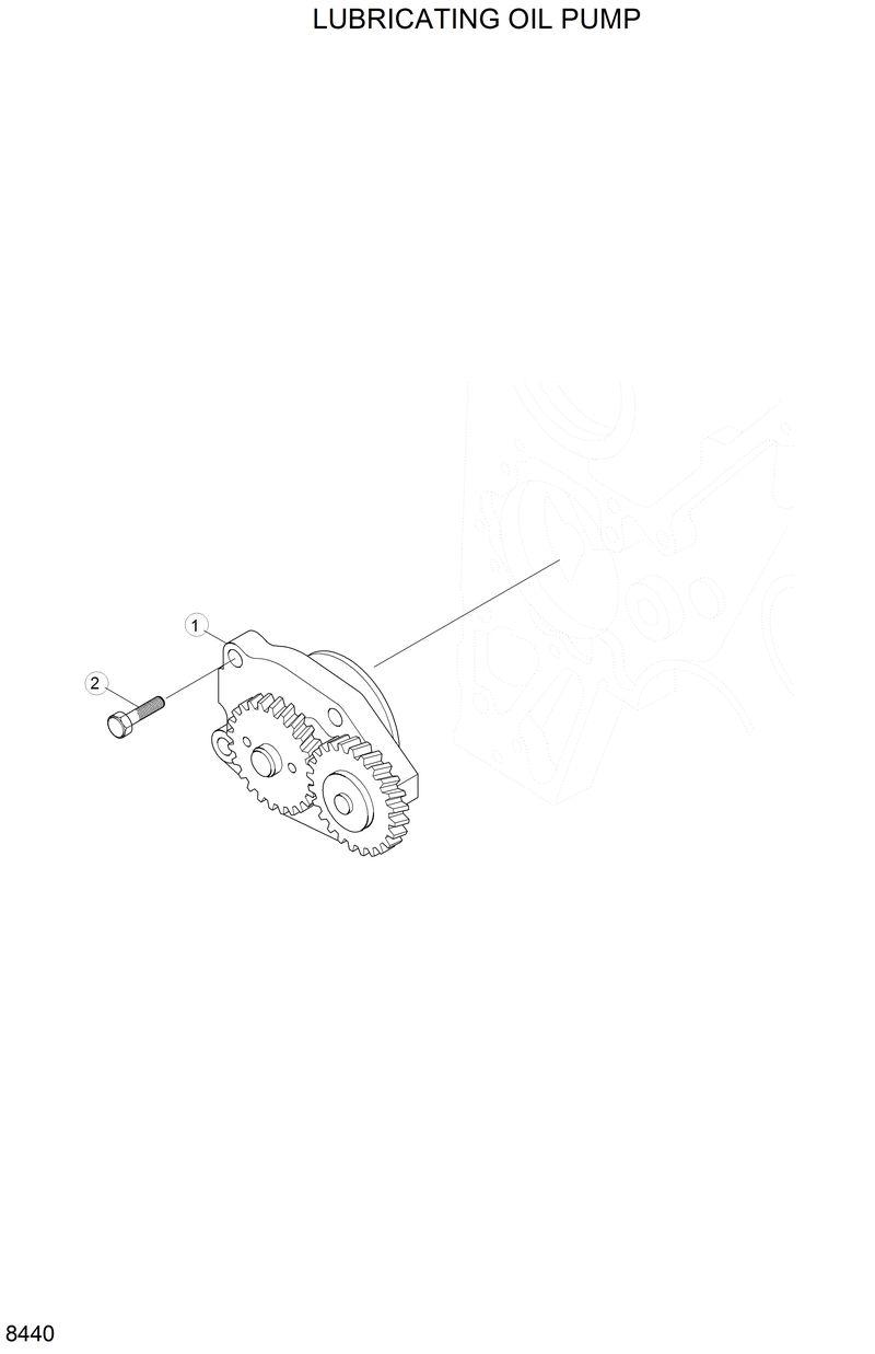 Схема запчастей Hyundai R130LC - LUBRICATING OIL PUMP 