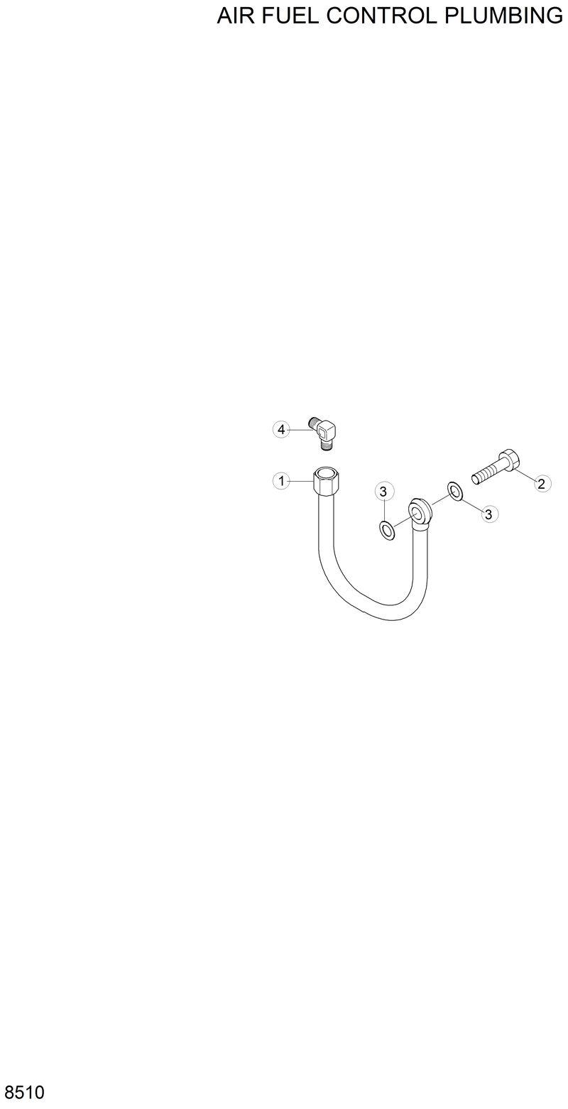 Схема запчастей Hyundai R130LC - AIR FUEL CONTROL PLUMBING 