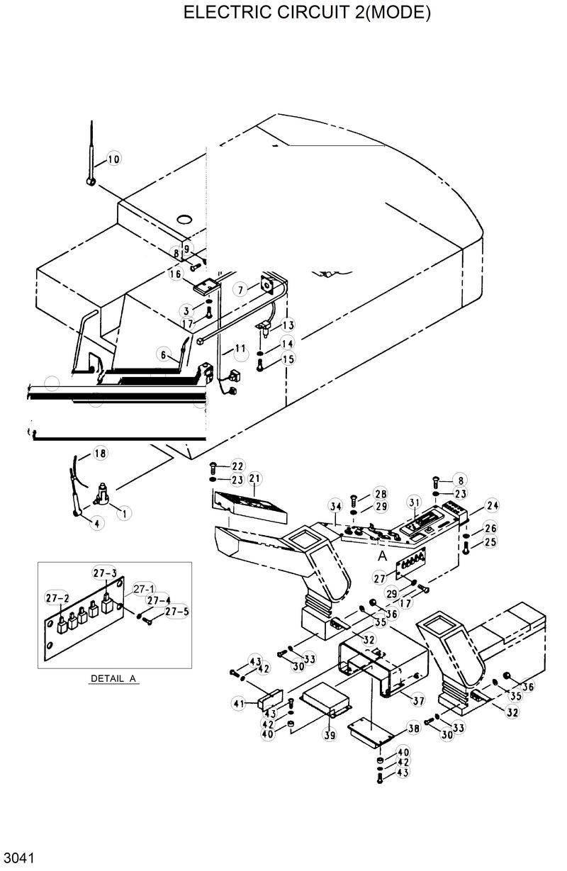 Схема запчастей Hyundai R200LC - ELECTRIC CIRCUIT 2(MODE) 