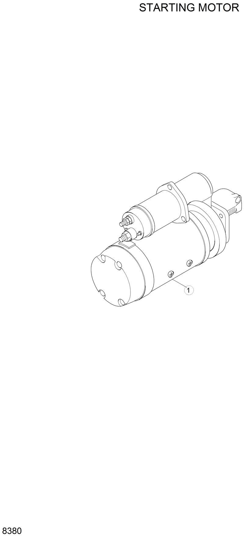 Схема запчастей Hyundai R200LC - STARTING MOTOR 