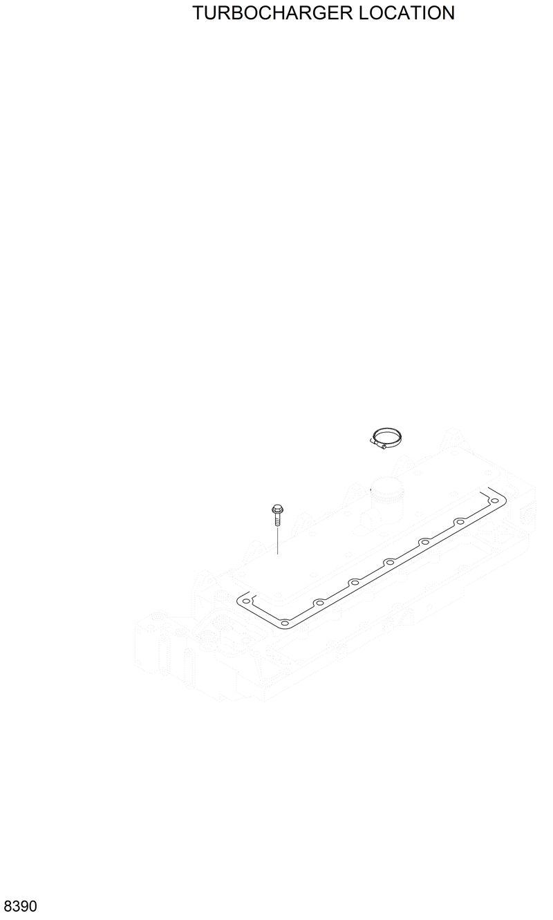 Схема запчастей Hyundai R200LC - TURBOCHARGER LOCATION 