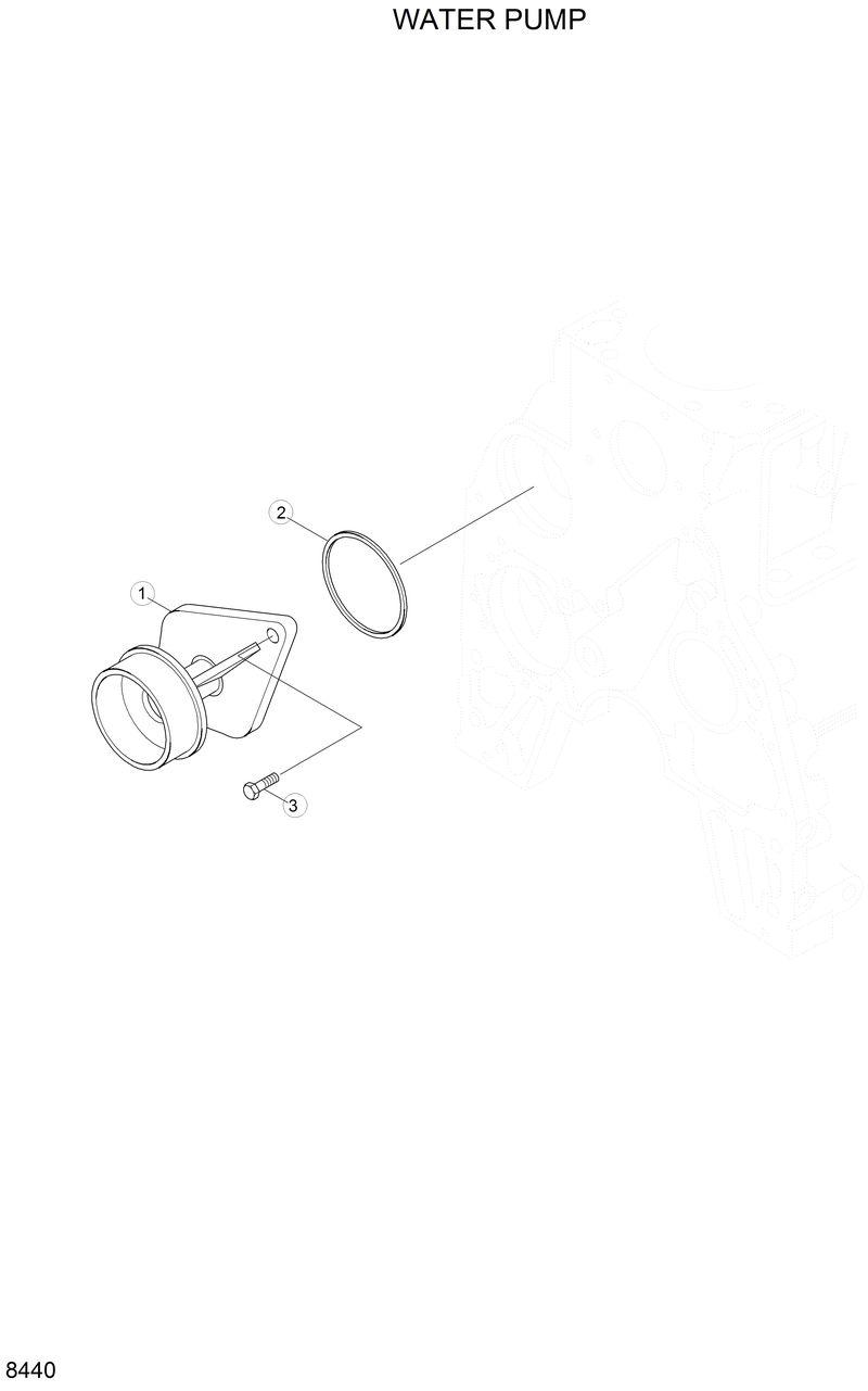 Схема запчастей Hyundai R200LC - WATER PUMP 