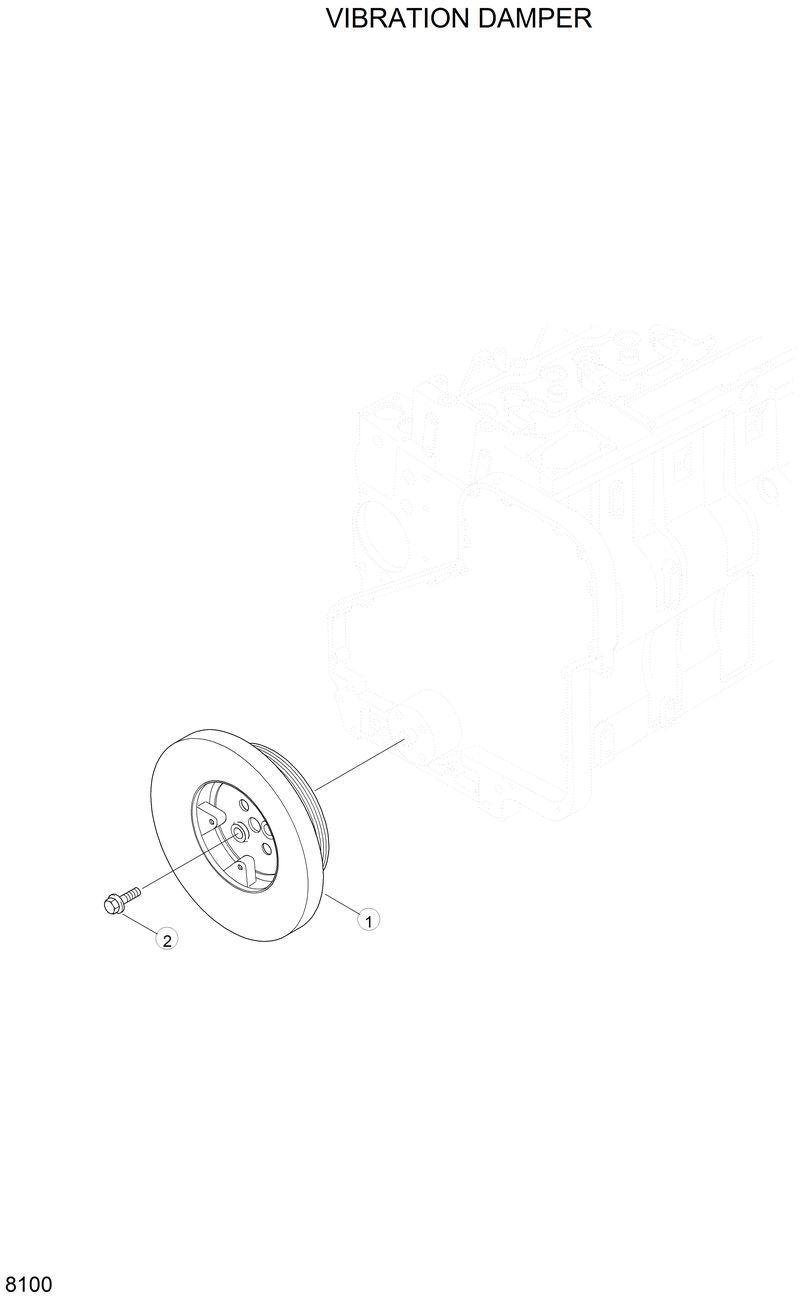 Схема запчастей Hyundai R280LC - VIBRATION DAMPER 