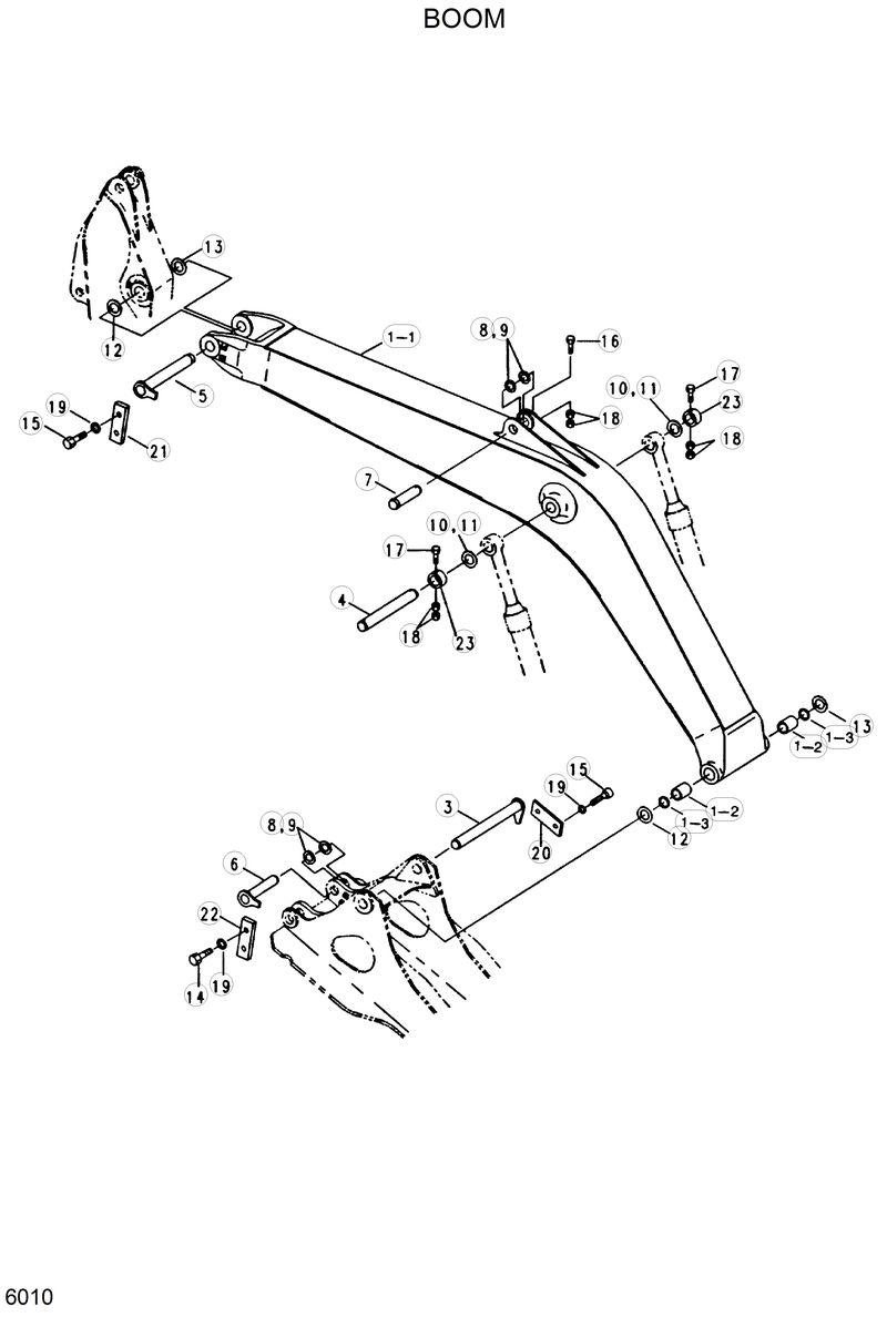 Схема запчастей Hyundai R290LC - BOOM 