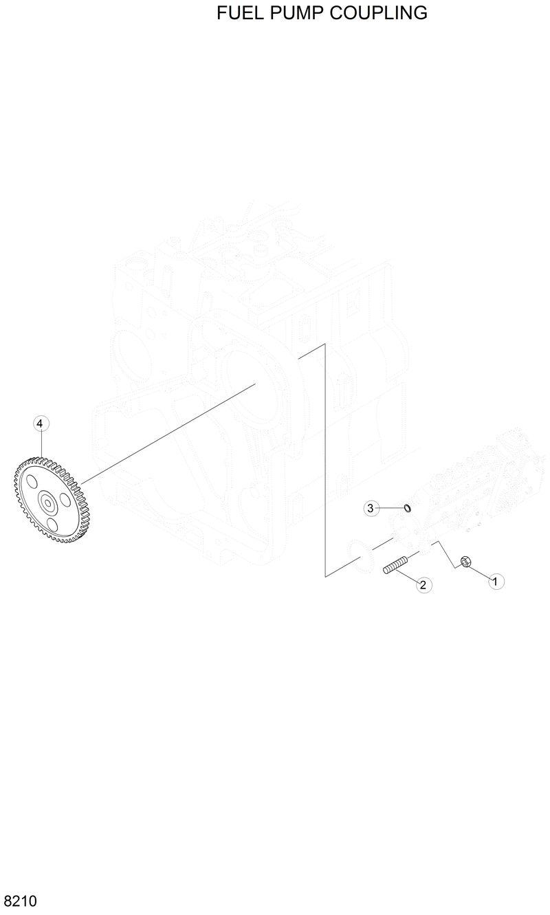 Схема запчастей Hyundai R290LC - FUEL PUMP COUPLING 