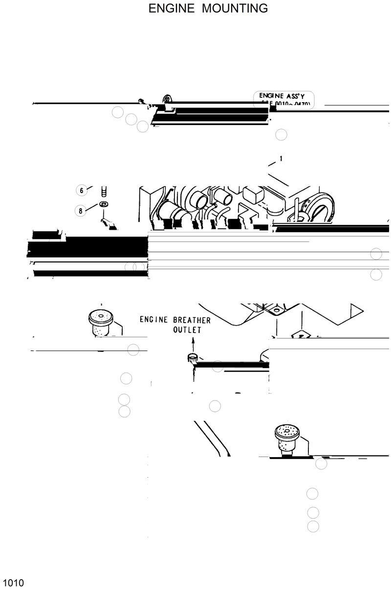 Схема запчастей Hyundai R320LC - ENGINE MOUNTING 