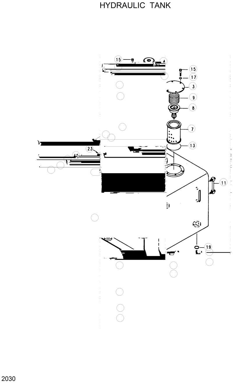 Схема запчастей Hyundai R320LC - HYDRAULIC TANK 