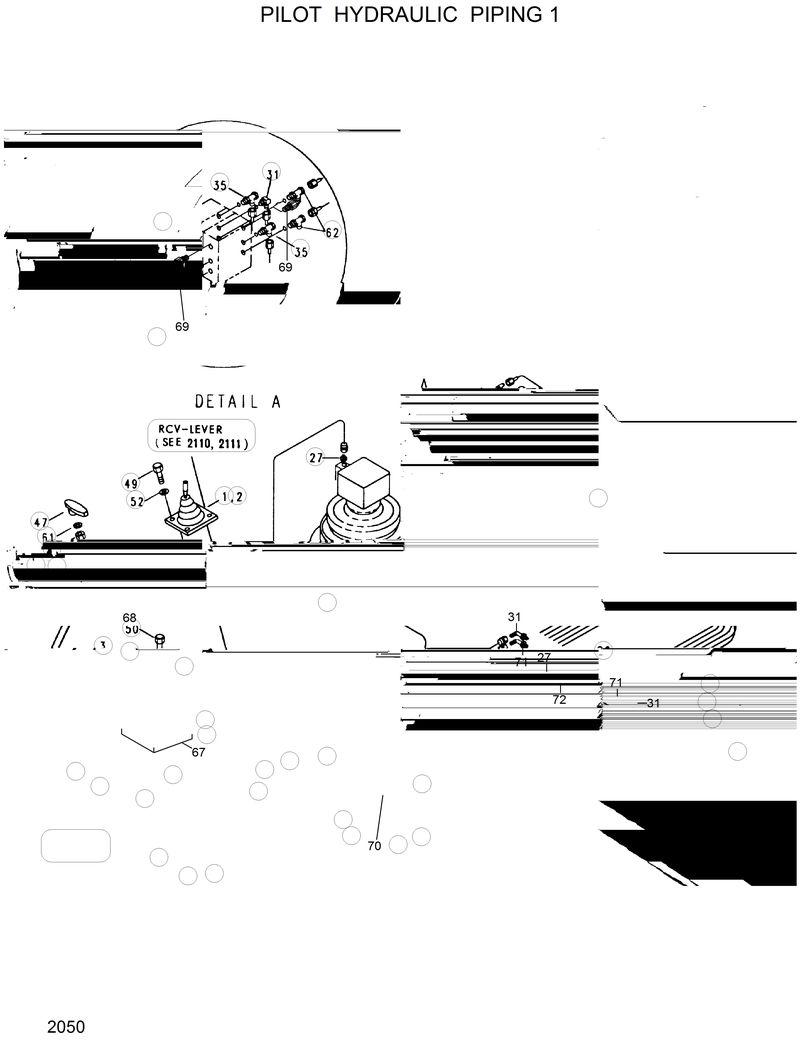 Схема запчастей Hyundai R320LC - PILOT HYDRAULIC PIPING 1 