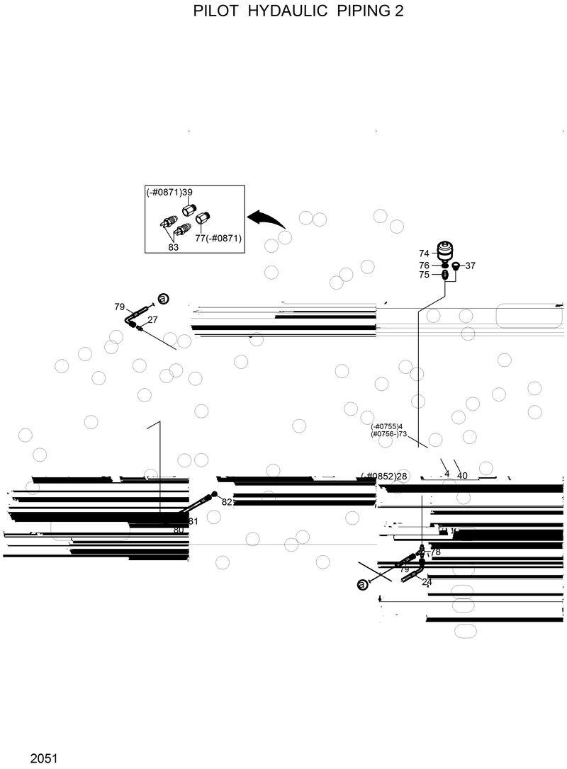 Схема запчастей Hyundai R320LC - PILOT HYDRAULIC PIPING 2 