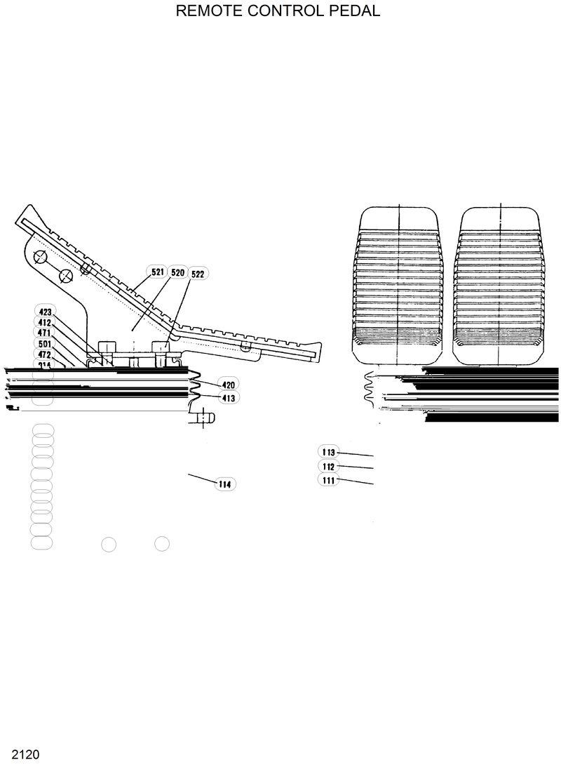 Схема запчастей Hyundai R320LC - REMOTE CONTROL PEDAL 