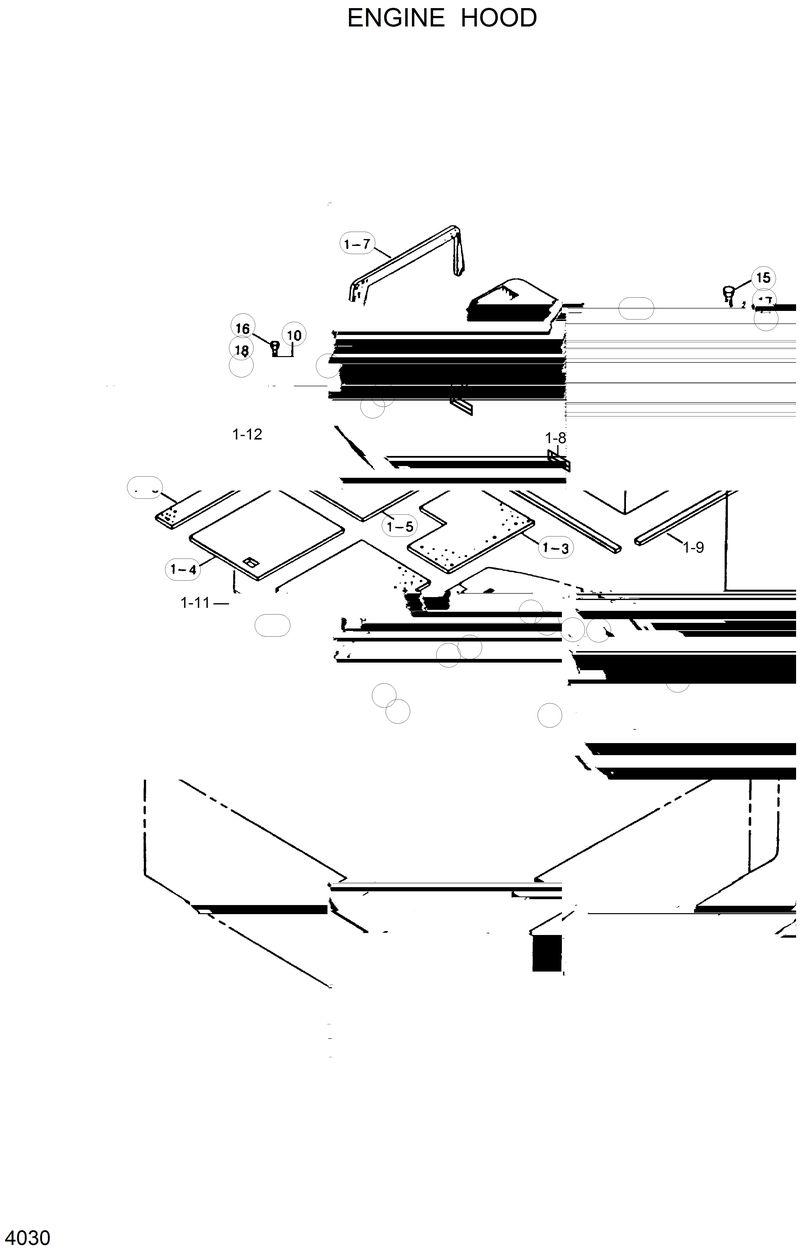 Схема запчастей Hyundai R320LC - ENGINE HOOD 