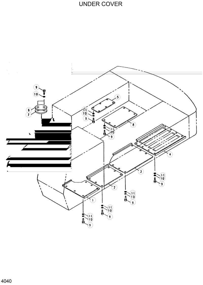 Схема запчастей Hyundai R320LC - UNDER COVER 