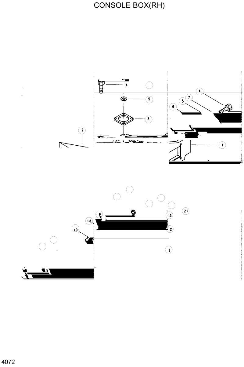 Схема запчастей Hyundai R320LC - CONSOLE BOX-RH 