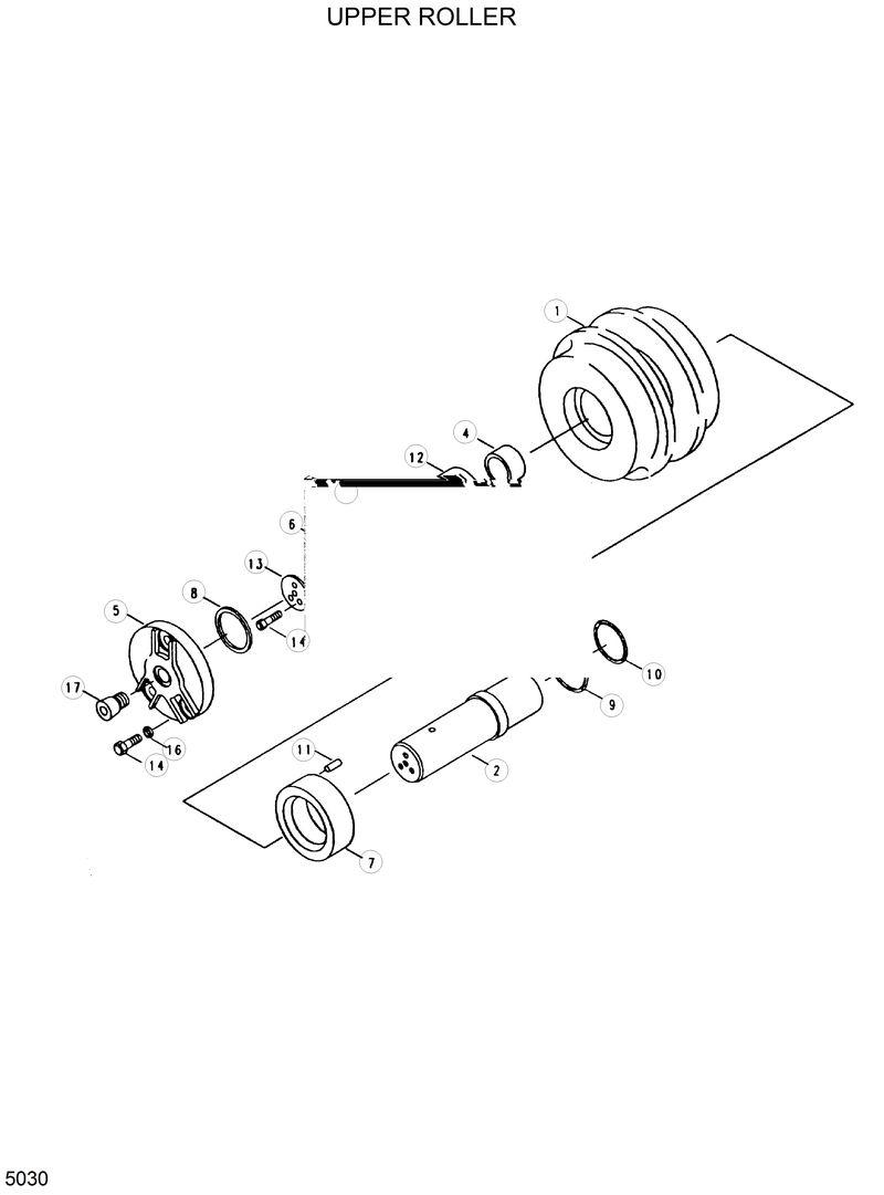 Схема запчастей Hyundai R320LC - UPPER ROLLER 