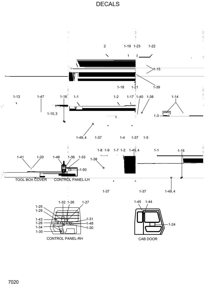Схема запчастей Hyundai R320LC - DECALS 