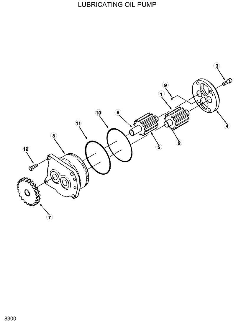 Схема запчастей Hyundai R320LC - LUBRICATING OIL PUMP 