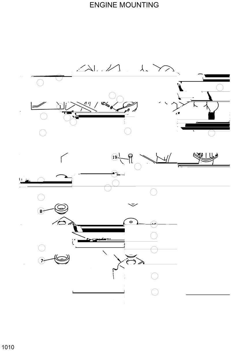 Схема запчастей Hyundai R420 - ENGINE MOUNTING 