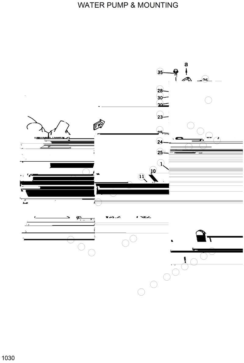 Схема запчастей Hyundai R420 - WATER PUMP MOUNTING 