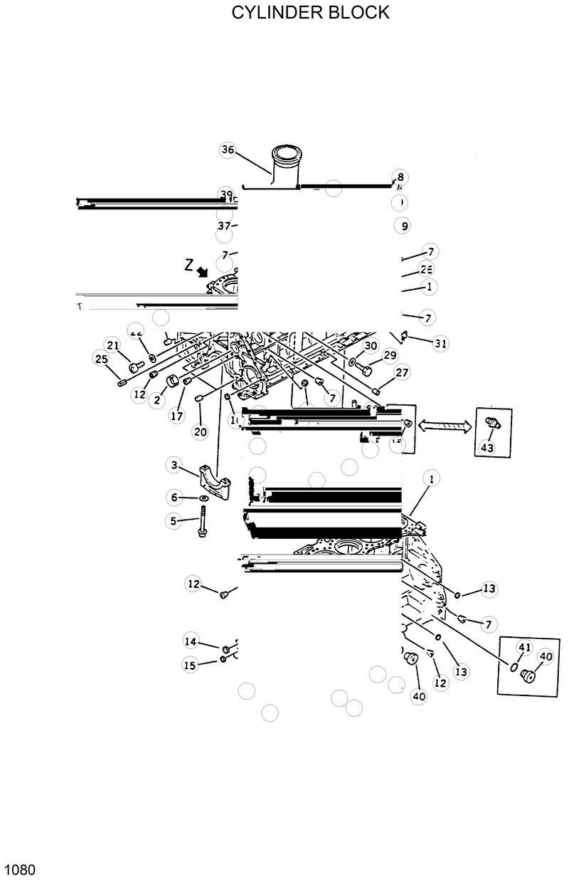 Схема запчастей Hyundai R420 - CYLINDER BLOCK 