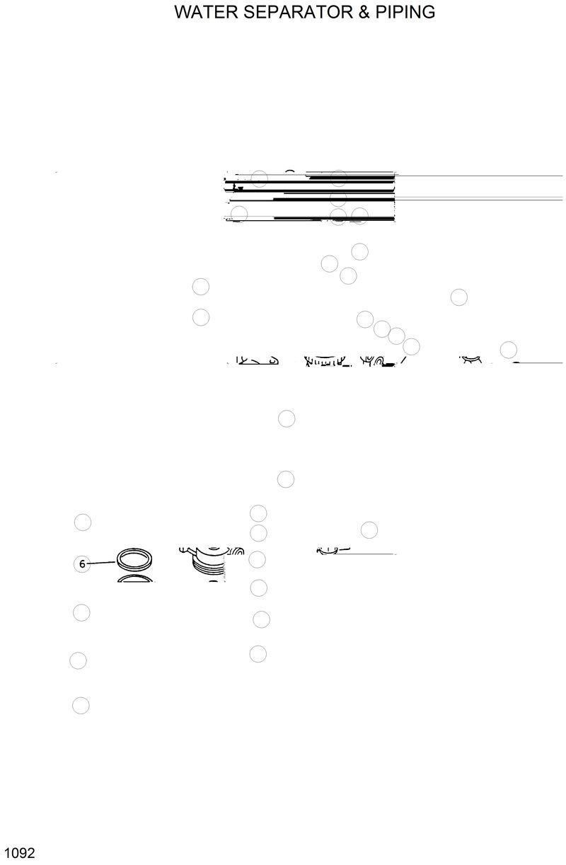 Схема запчастей Hyundai R420 - WATER SEPARATOR &amp; PIPING 