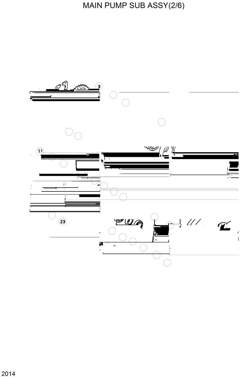 Схема запчастей Hyundai R420 - MAIN PUMP SUB ASSY(2/6) 