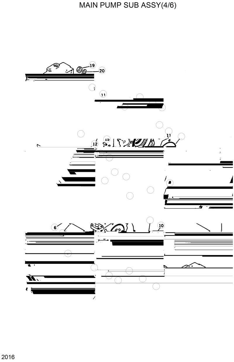 Схема запчастей Hyundai R420 - MAIN PUMP SUB ASSY(4/6) 