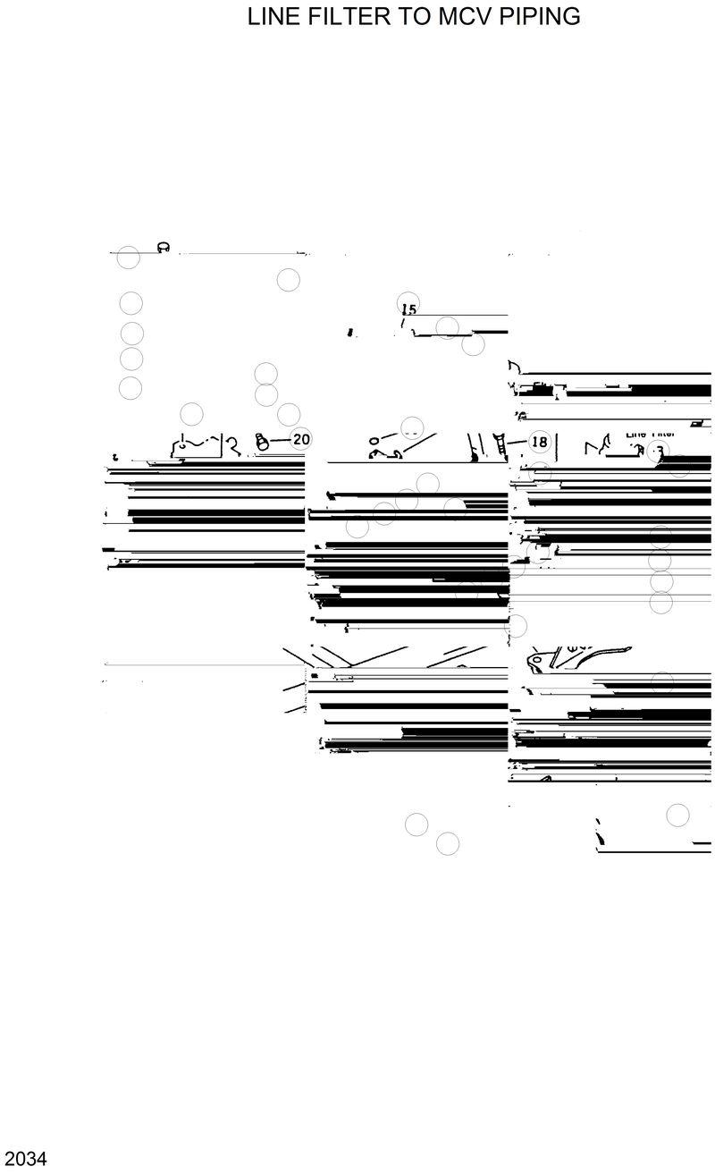 Схема запчастей Hyundai R420 - LINE FILTER TO MCV PIPING 