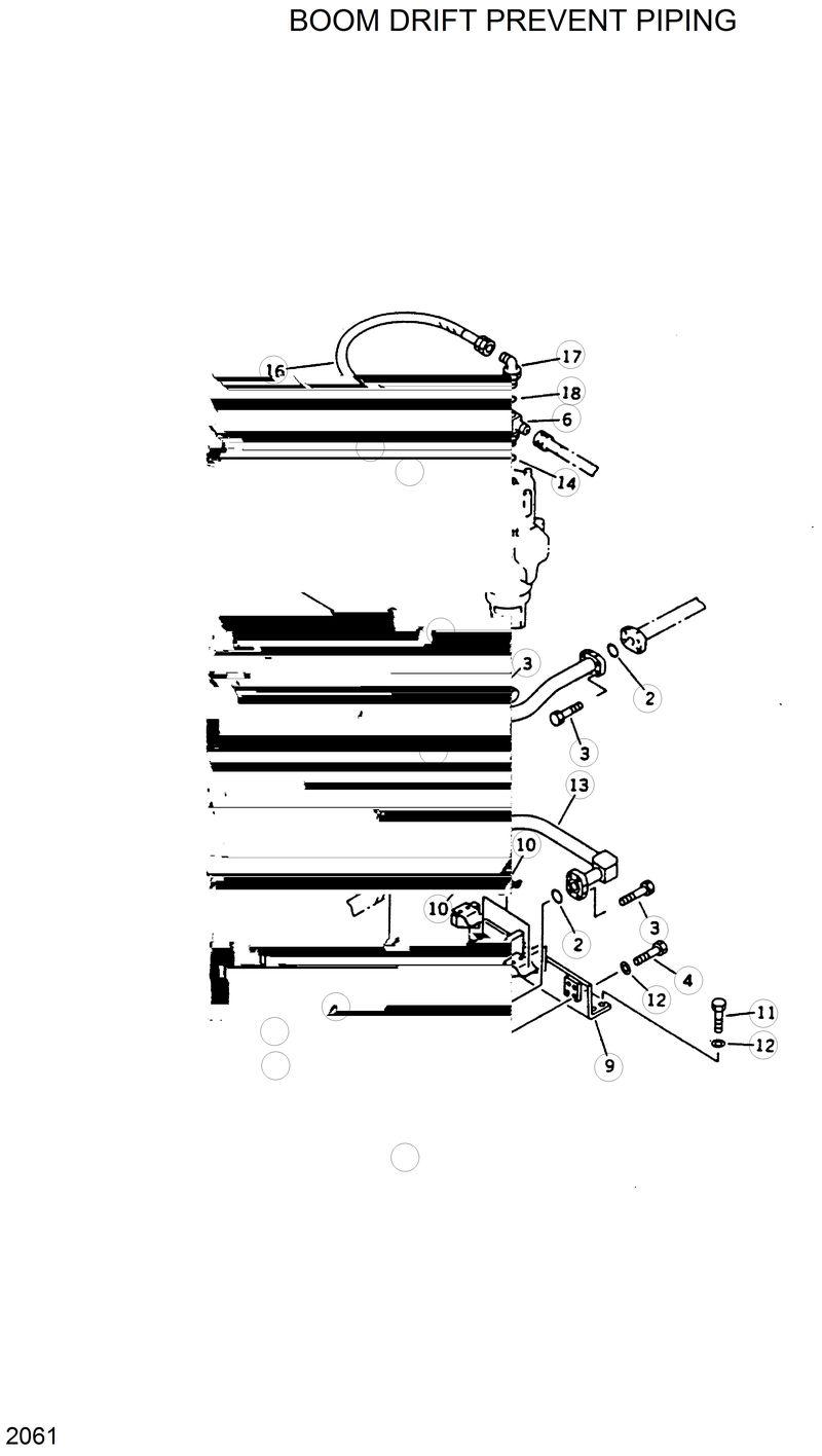 Схема запчастей Hyundai R420 - BOOM DRIFT PREVENT PIPING 