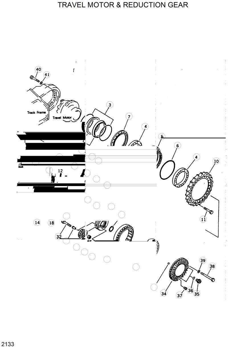 Схема запчастей Hyundai R420 - T/M &amp; REDUCTION GEAR 