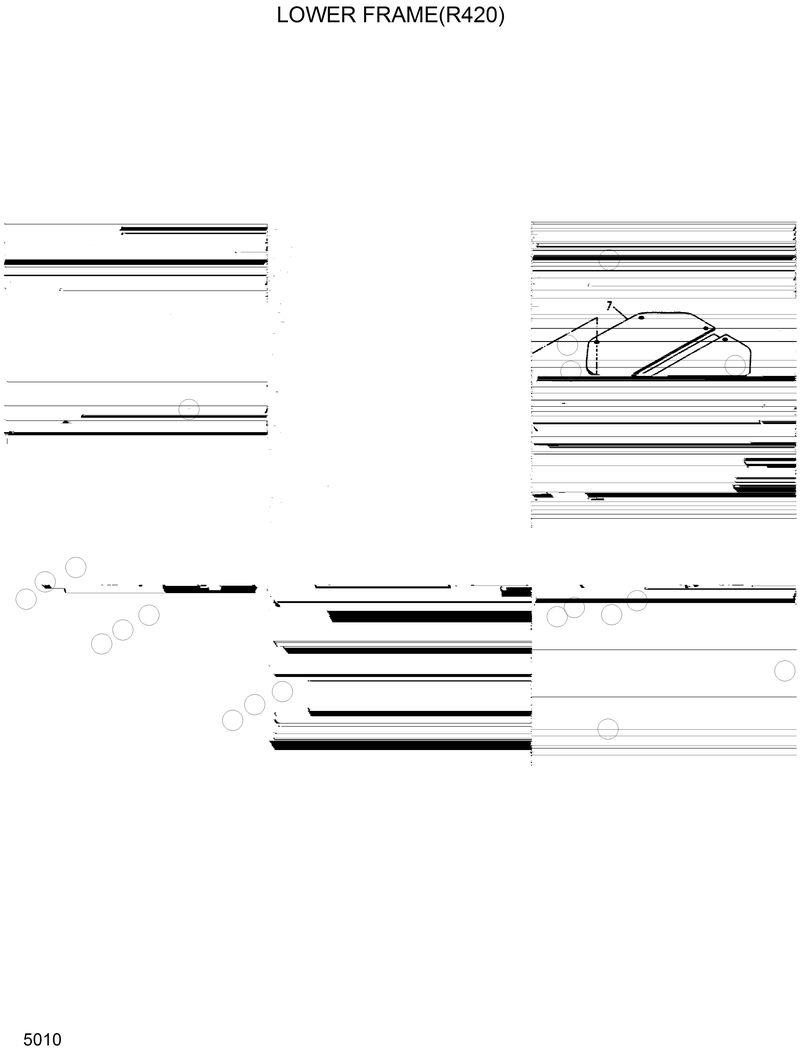 Схема запчастей Hyundai R420 - LOWER FRAME(R420) 