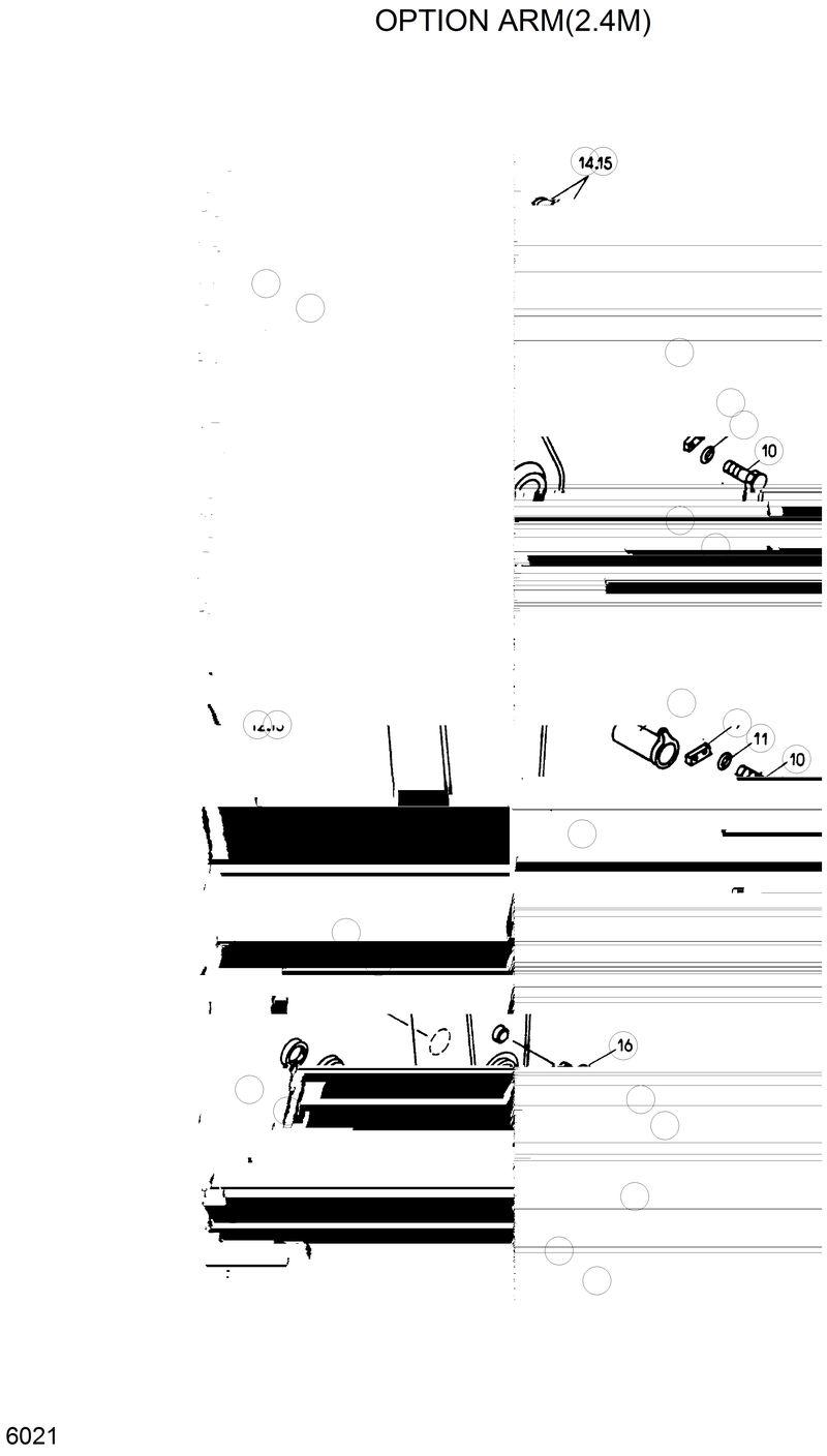 Схема запчастей Hyundai R420 - OPTION ARM(2.4M) 