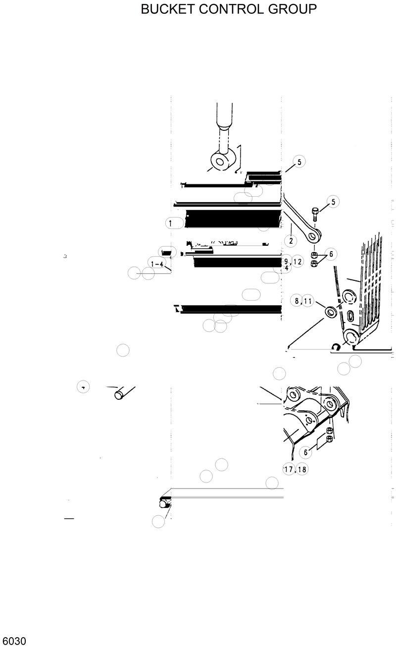 Схема запчастей Hyundai R420 - BUCKET CONTROL GROUP 