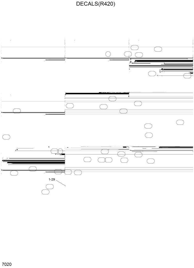 Схема запчастей Hyundai R420 - DECALS(R420) 
