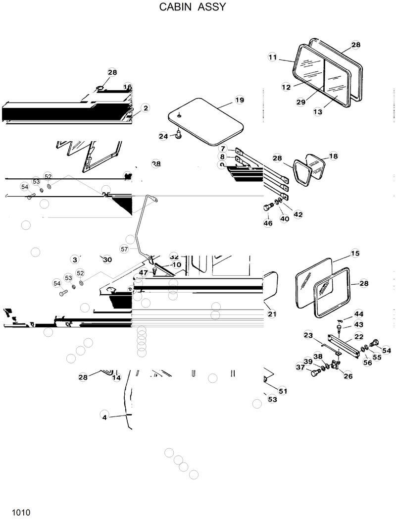 Схема запчастей Hyundai R120W - CABIN ASSY 