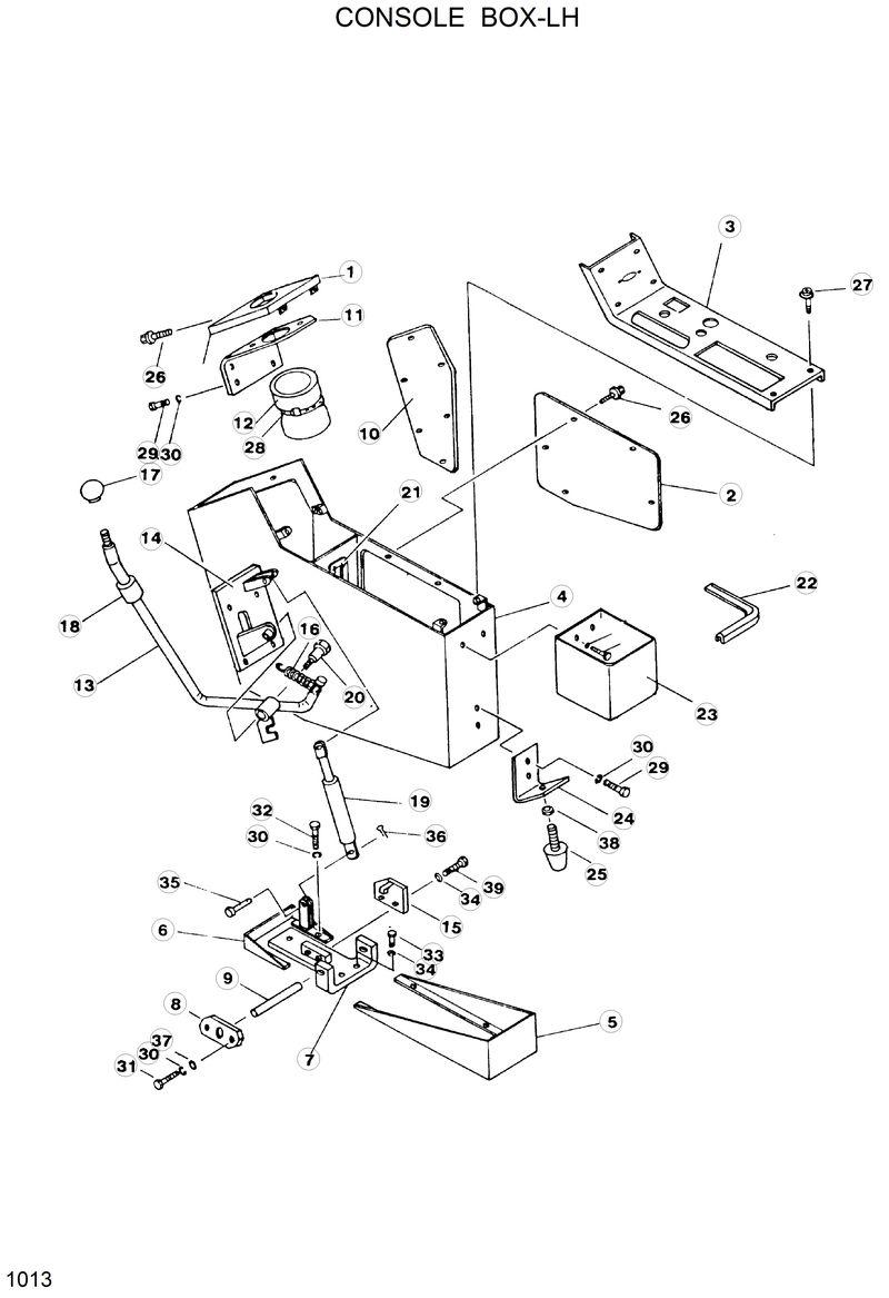 Схема запчастей Hyundai R120W - CONSOLE BOX-LH 