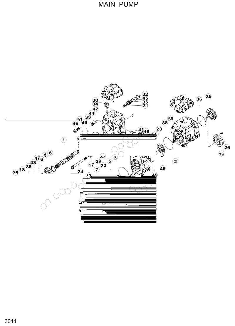 Схема запчастей Hyundai R120W - MAIN PUMP 