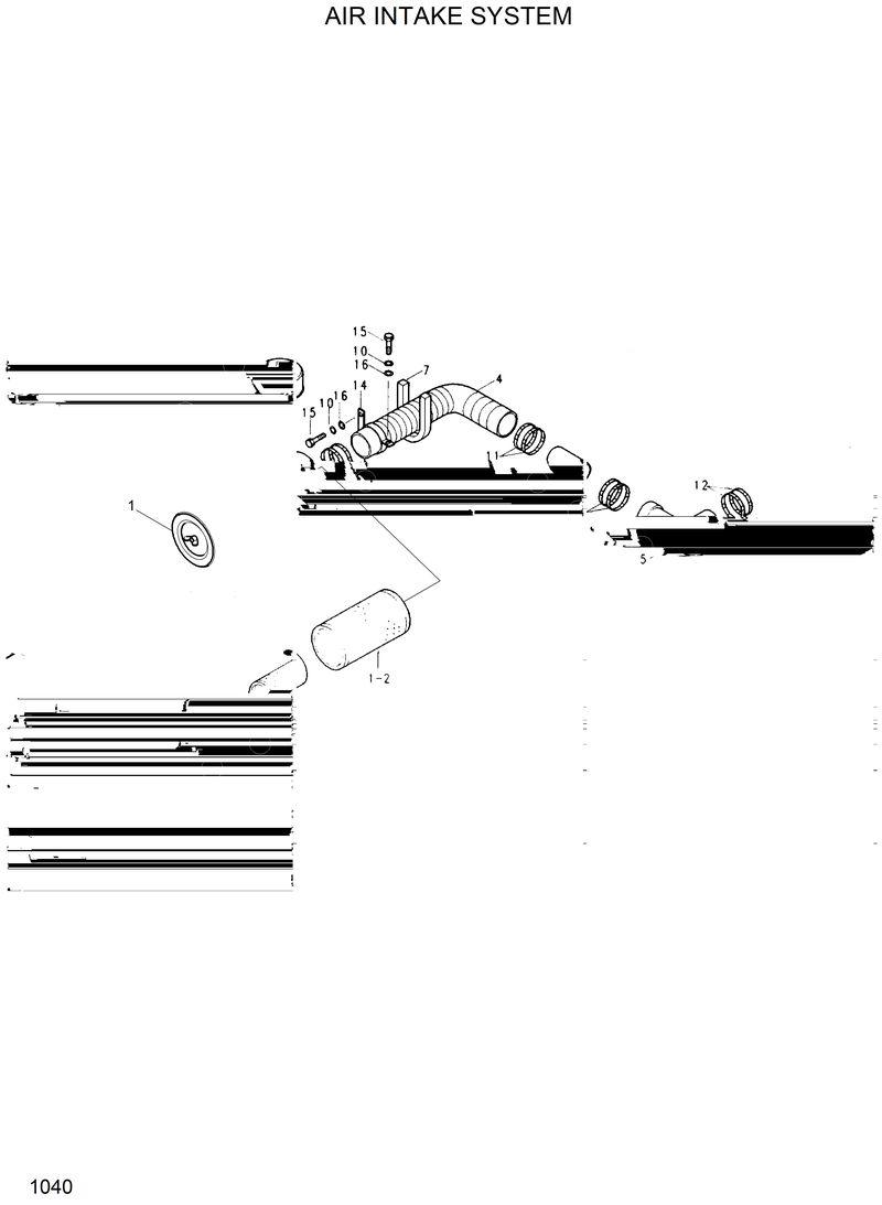 Схема запчастей Hyundai R130W - AIR INTAKE SYSTEM 