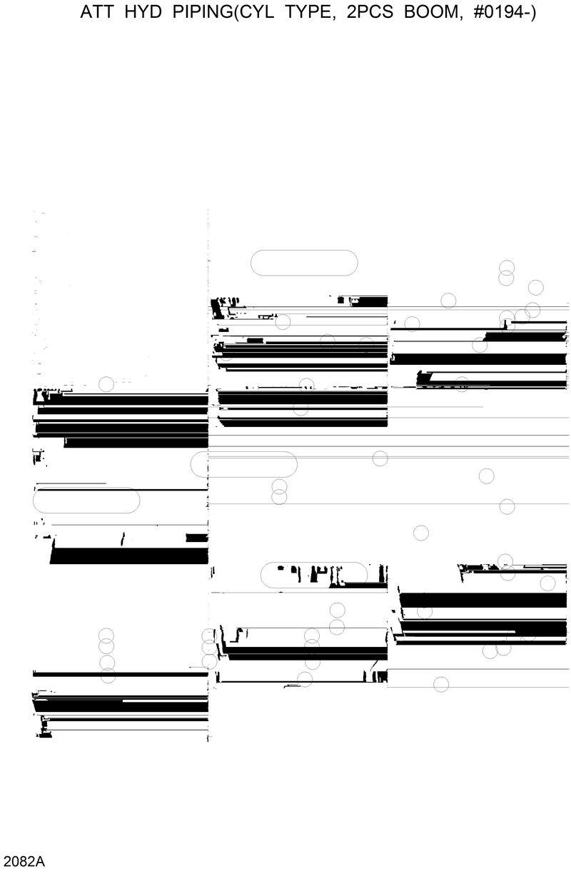 Схема запчастей Hyundai R130W - ATT HYD PIPING(CYL, 2PCS BOOM, #0194-) 