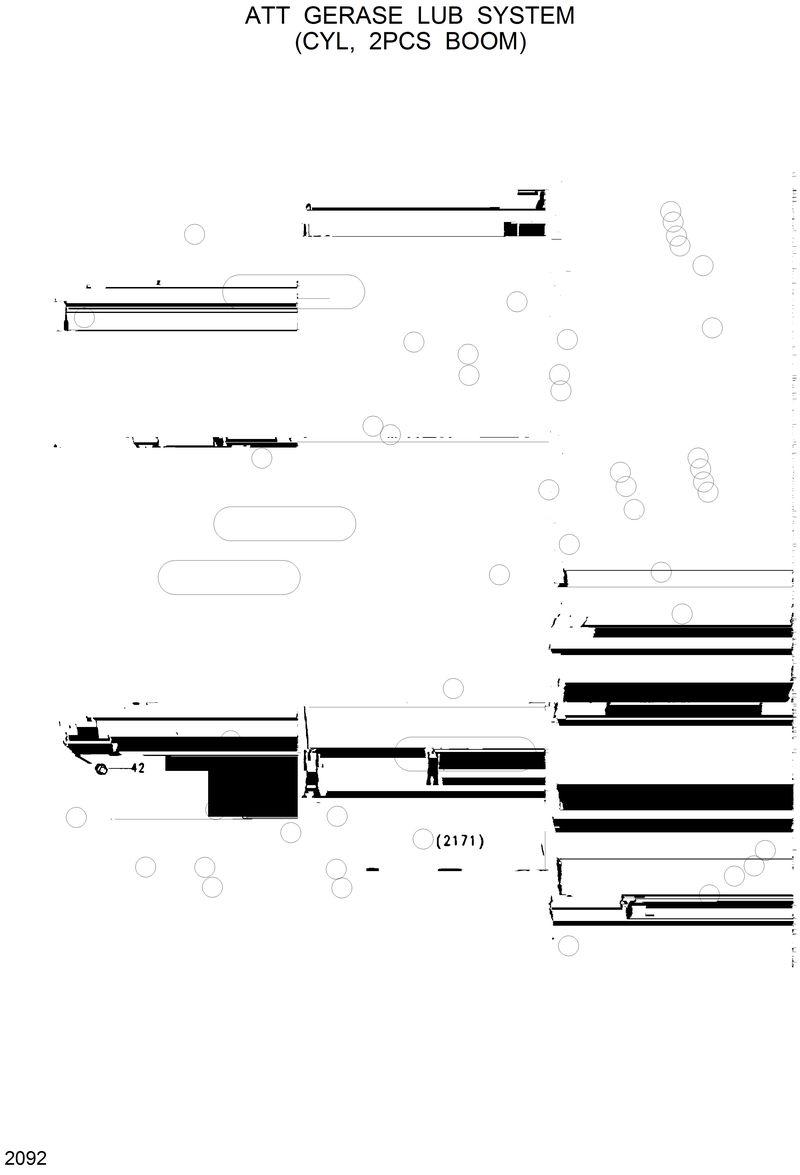 Схема запчастей Hyundai R130W - ATT GREASE LUB SYSTEM(CYL, 2PCS BOOM) 