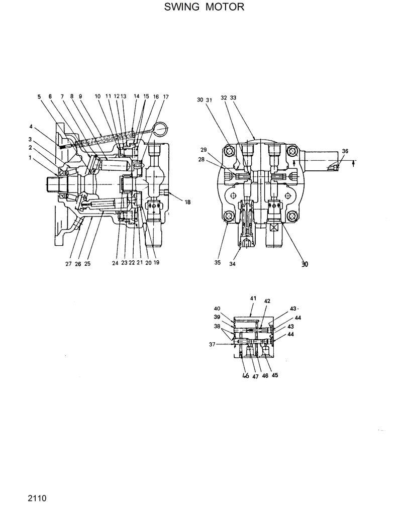 Схема запчастей Hyundai R130W - SWING MOTOR 