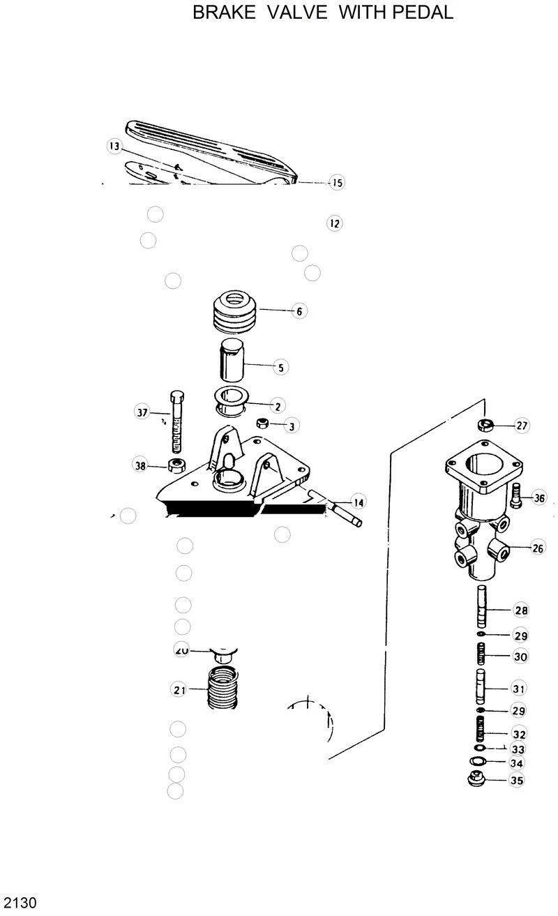 Схема запчастей Hyundai R130W - BRAKE VALVE WITH PEDAL 